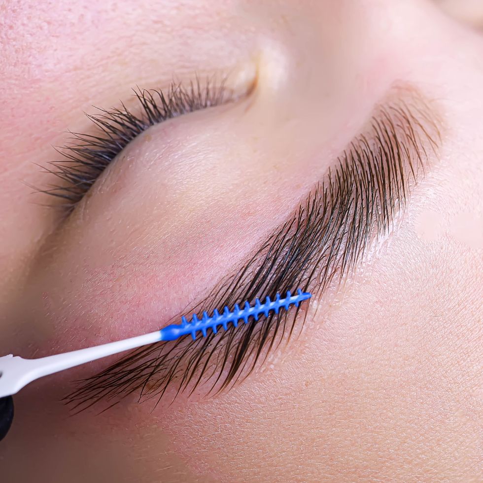 Laminate and eyebrow color